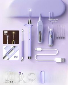 Glowing Ear Spoon Baby Safety Ear Tweezers Soft Head Ear Cleaning Tool Childrens Special Tool Visible Light Ear Dredging