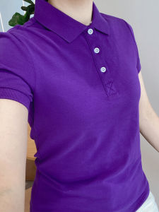 Polo Shirt Womens Summer Short Sleeve T-Shirt Lapel Business Polo Collar T-Shirt Womens Pure Cotton Casual Sports Work Clothes