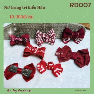 Nơ Trang Trí Kiểu Hàn Tông Gam Màu Đỏ Hiện Đại - RD007