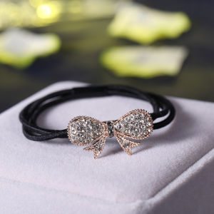 ริบบิ้นผมรูปผีเสื้อสไตล์สาวนุ่งผมแบบเรียบง่ายและสดชื่นพร้อมคริสตัล ริบบิ้นผมรูปผีเสื้อแบบเรียบง่ายและหรูหรา