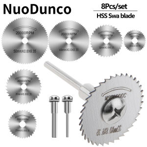 8Pcs/set Hss Cutting DiscsMini Circular Saw Blades High Speed Steel Cut-off Rotary Tool Cutting Disc for Dremel Accessorises