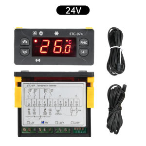 DC12V 24V AC110V 220V ETC-974 Digital Temperature Controller for precise Control of the Compressor Defrost Cycle and Fan Etc.