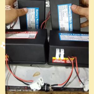 Baterai Lithium 18650 24V BMS 6S 12A sampai 15A 21600mAh soket Terminal Blok & DC Batre Multifungsi