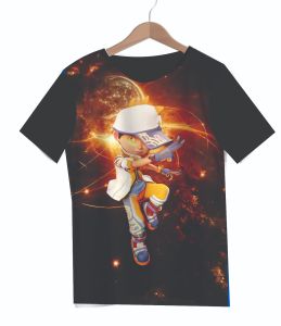 Kaos Atasan Anak laki-laki Perempuan Boboiboy Solar Cahaya Full Prnting 3D Umur 2-12 Tahun
