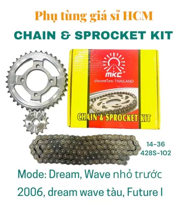 [HOT] Bộ Nhông Xích Dream wave nhỏ Future I hàng nhập khẩu màu bạc giá sỉ