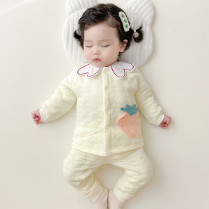 น่ารัก เด็กทารก เด็กผู้หญิง ชุด ผ้าฝ้าย มีฟองน้ำ Onesie Warmth Guaranteed Cozy Fall ฤดูหนาว ชุดสําหรับเด็กวัยหัดเดิน สไตล์เจ้าหญิงที่สวยงาม