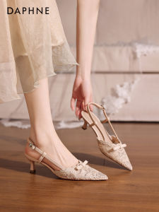 Daphne | Fancy Weaved Lace-up Pointed Toe Heels