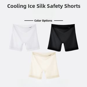 Miiow | Ice Silk Seamless Safety Pants Womens Summer Thin Flat Angle Underwear Three-In-One No Curl Edge Bottoming Pants
