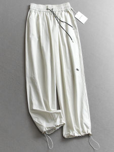 กางเกงกีฬาแบบบางระบายอากาศได้ดีสำหรับผู้หญิงในฤดูร้อนปี 2025 กางเกงขายาวลำลองแบบลำลองแห้งเร็ว กางเกงทำงานแบบมีกระเป๋า