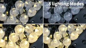 ( 1 Years Warranty ) SOHO Solar String Lights Solar Christmas Lights Indoor/Outdoor Christmas Decor LED Christmas Lights Solar Power Crystal ball for Garden For Camping Porch Wedding Party Decoration