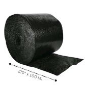 BUBBLEWRAP BLACK 20*x100 Meters.