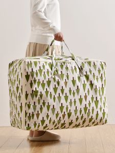 Large Home Use Moisture Proof Cotton Quilt Storage Bag Clothes Organization Bag Moving Packing Bag Cartoon Nordic Style