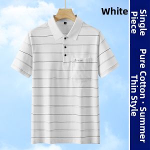 AOYUNNIAO | Cotton Polo Shirt for Middle-aged Men Short Sleeve Summer Casual Wear