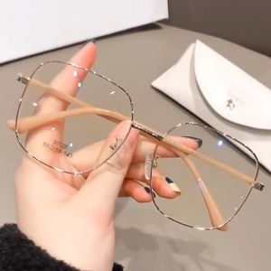 GU Kacamata Hitam Anti Blue Light Anti Radiasi Blue Ray Gaya Korea Bahan Metal Bentuk Bulat Oval Square untuk Pria dan Wanita K13 8022