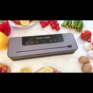 Electric Vacuum Sealer Food Storage Seal Touch Button Dry/Wet Built-in Cutter Kitchen Food Sealing Vacuum Packaging Machine