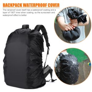 Balck 45L Backpack Rain Cover Outdoor Mountaineering Bag Waterproof Cover School Bag Rain Cover