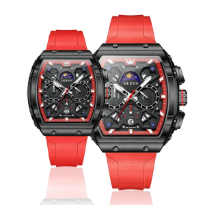 OLEVS | Men Watch Quartz Automatic Skeleton Luminous Waterproof