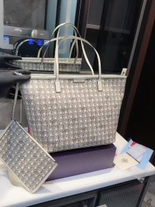 TB canvas basket woven printed carrying bag One shoulder crossbody Tote handbag womens bag