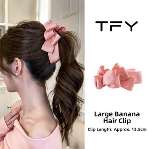 TFY | Jeans Bow Large High Ponytail Clip