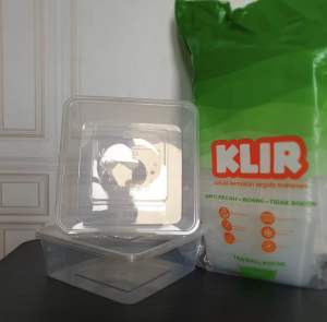 Thinwall KOTAK 3000ml + Tutup 1 pack isi 25 pcs / kotak makan plastik KLIR ANTI PECAH / KOKOH dan BENING