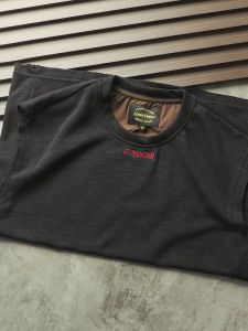 Retro Washed Mens Summer Outdoor Sports Knitted Loose Vest Casual Sleeveless Shoulder T-Shirt Fashion Urban Style round Neck