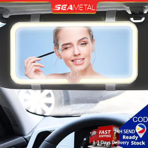 SEAMETAL Car Make Up Mirror Sun Visor Touch Screen Adjustable Brightness 3 Mode Switchable Makeup Charging Vanity Mirror