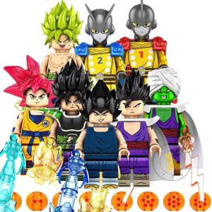 Seven Deadly Sins Dragon Ball Anime Building Blocks Toy Figures Son Goku Vegeta Bikku Broly Childrens Playsets Magnetic Tiles
