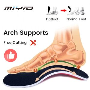 MIYIO 1 Pair Arch Support Insole Orthopedic Insoles Cushion Insole Shoe for Flat Foot Plantar Fasciitis Heel Pain Relief Tapak Kasut 矫形鞋垫