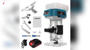 เครื่องตัดขอบงานไม้ไฟฟ้าไร้สาย ปรับความเร็วได้ 6 ระดับ เครื่องเซาะร่อง เครื่องเซาะร่อง 6000 วัตต์ เร้าเตอร์ ทริมเมอร์  เครื่องเซาะร่อง ทริมเมอร์ พร้อมชุดดอก เครื่องเซาะร่อง ทิมเมอร์ งานไม้