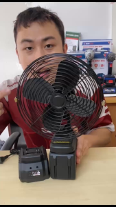 [ COMBO QUẠT PIN ]Quạt 8inch Lồng Sắt Cánh Sắt Dùng Pin 20CELLS Makita Dung Lượng Lớn Tặng Kèm Bộ Sạc Nhanh