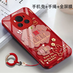 Honor Magic6 Glass Phone Case Full Cover Luxury Soft Shell Anti-Fall Spring Summer New Arrival Simple Ins Style Eco-Friendly