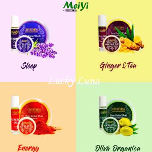 Creations Spa Essentials Pain Relief Rub and Rub Oil SET Anti Stress Relaxing Scent
