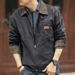Heavyweight Vintage Style Pure Cotton Outdoor Work Jacket