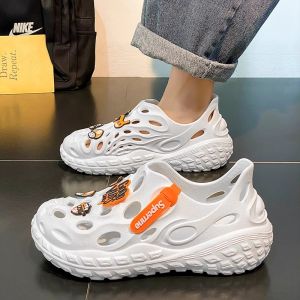 Mens Summer Outdoor Wear Coconut Hole Shoes Full Cover Sandals Sports Leisure Thick Bottom Hollow out Beach Shoes