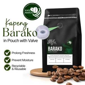 [Kape Amigo] Kapeng Barako [in Resealable Pouch with Valve] Premium Batangas Coffee Beans & Grounds