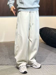 Quần Ống Đứng Rộng Rãi Cho Nam Mùa Thu Đông Ống Rộng Dáng Rộng Thoải Mái Cạp Vừa Quần Dài Ống Đứng