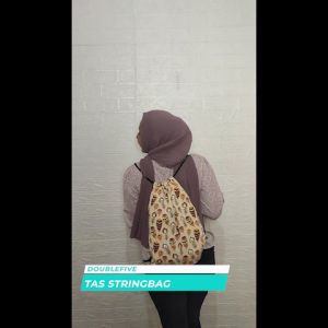 STRING BAG KANVAS MOTIF (LIMITED) ANTI AIR / RANSEL SERUT KANVAS MOTIF