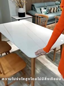 DIY ผ้าปูโต๊ะ ผ้าคลุมโต๊ะ ใสพลาสติกพีวีซี PVC ไม่มีกลิ่น กันน้ำมันกันความร้อน ทนทาน ทำความสะอาดง่าย ผ้าปูโต๊ะอาหาร":