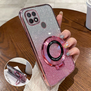 เคสโทรศัพท์ซิลิโคนป้องกันการตกหล่นพร้อมขาตั้งสำหรับ OPPOA35 แบบใหม่ ป้องกันการตกหล่นแบบเต็มจอสำหรับผู้ชายและผู้หญิง