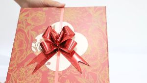 8019 PULL Ribbon Reben Riben Gift Organza Flower Bouquet Happy Birthday Bunga Hadiah Hantaran Cake