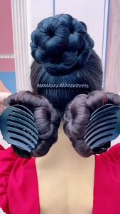 Tóc giả nữ thời trang trung niên kiểu búi tóc giả đẹp - BÚI TÓC GIẢ KHÔNG ĐÁ