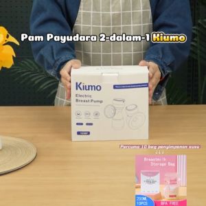 【Free 30 storage bags】Kiumo 2 in 1 Electric Breast Pump Rechargeable Portable Breast Painless Massager Wireless Hands-free Breast Pump Breastfeeding Device