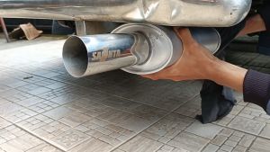 Knalpot Mobil Omega Ngebass Kering Gahar Ujung Stainles
