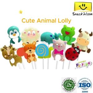 (HALAL) Snack21 Cute Animal Lollypop Candy - No Artificial Sweeteners - Mix and Match