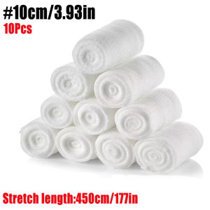 10 Rolls Breathable Gauze Bandage Rolls,Flexible & Secure Fit Multipurpose Mummy Bandage