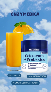 ENZYMEDICA Colostrum + Probiotics 💝เสริมลำไส้ ภูมิคุ้มกัน และพลังงานในทุกวัน!