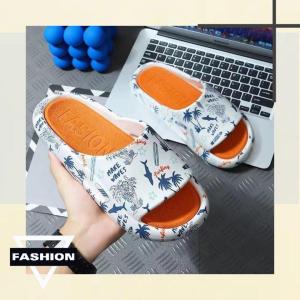 QXshop ขายดีที่ 3 มิติ รองเท้าแตะแฟชั่น สวมพื้นนิ่ม สกรีนลายริม ฟิน สุด รองเท้าแตะแฟชั่น 3 ชุด