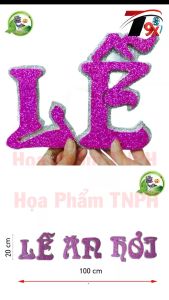 Chữ Lễ Ăn Hỏi Bằng Xốp Phủ Nhũ Kim Tuyến Nhiều Màu Lóng Lánh Sang Trọng Tuyệt Đẹp Thích Hợp Trang Trí Ngày Vui Hạnh Phúc