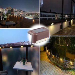1~20PCs LED Solar Lights Outdoor Waterproof Fence Deck Lights for Outside Yard Balcony Garden Stair Lamp