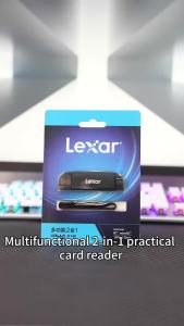 Lexar | Lexar Micro SD Card Reader 2 in 1 Dual Card Slot USB3.2 Gen1 High Speed Read TF/SD Memory Card RW300U Cards Reader